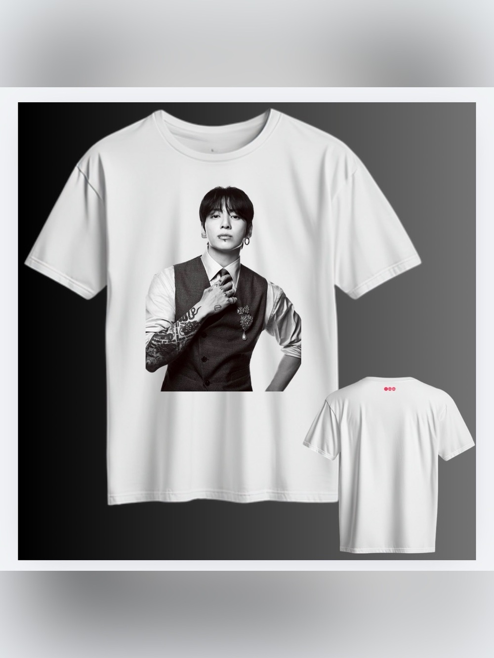 BTS arirang merch concert White Graphic T-Shirt  Jungkook